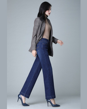 Load image into Gallery viewer, Fleece Denim Pants