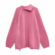 Load image into Gallery viewer, Oversized Full Zip Sweater