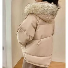 Load image into Gallery viewer, Oversized Puffer with Fur Hood