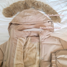 Load image into Gallery viewer, Fleece-lined Puffer with Detachable Hood