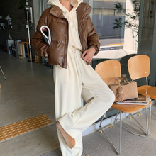Load image into Gallery viewer, Synthetic Leather Puffer Jacket