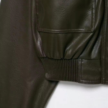 Load image into Gallery viewer, Semi-cropped Faux Leather Jacket