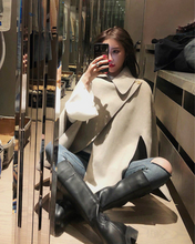 Load image into Gallery viewer, Collared Poncho