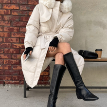 Load image into Gallery viewer, Belted Long Bubble Jacket