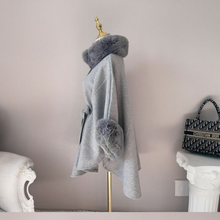 Load image into Gallery viewer, Fur Cape Poncho