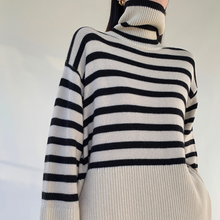Load image into Gallery viewer, Loose Striped Turtleneck