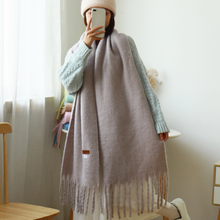 Load image into Gallery viewer, Plain Tassel Scarf