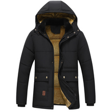 Load image into Gallery viewer, Black Parka Jacket for Men
