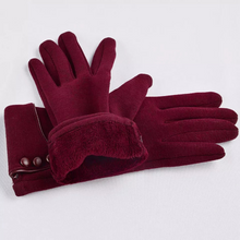 Load image into Gallery viewer, Buttoned Winter Gloves - Women
