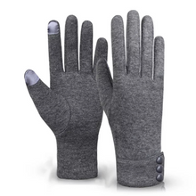 Load image into Gallery viewer, Buttoned Winter Gloves - Women