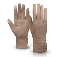 Load image into Gallery viewer, Buttoned Winter Gloves - Women