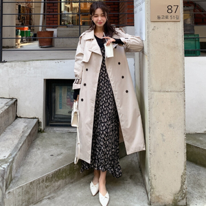 Long Raglan Trench Coat