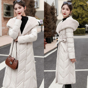 Fur Collared Long Bubble Jacket