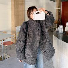 Load image into Gallery viewer, Funnel Neck Soft Fur Jacket
