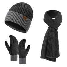 Load image into Gallery viewer, Gloves, Beanie &amp; Scarf Set
