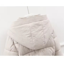 Load image into Gallery viewer, Short Belted Hooded Puffer Jacket
