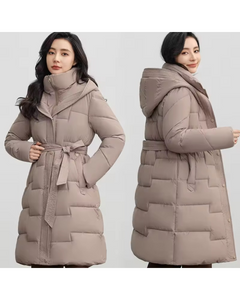 Long Bubble Jacket with Cinched Waist