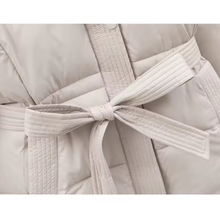 Load image into Gallery viewer, Short Belted Hooded Puffer Jacket
