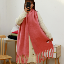 Load image into Gallery viewer, Plain Tassel Scarf
