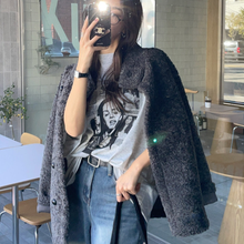 Load image into Gallery viewer, Funnel Neck Soft Fur Jacket
