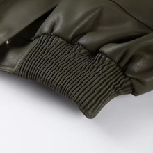 Load image into Gallery viewer, Semi-cropped Faux Leather Jacket

