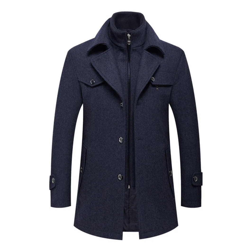 Soft Wool Blend Coat for Men