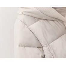 Load image into Gallery viewer, Short Belted Hooded Puffer Jacket
