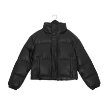 Load image into Gallery viewer, Synthetic Leather Puffer Jacket
