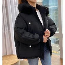 Load image into Gallery viewer, Oversized Puffer with Fur Hood
