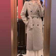 Load image into Gallery viewer, Double breasted Long Wool Coat

