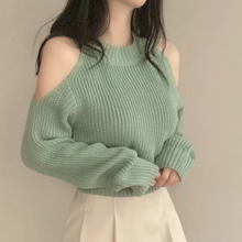 Load image into Gallery viewer, Open Shoulder Sweater
