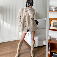 Load image into Gallery viewer, Funnel Neck Soft Fur Jacket
