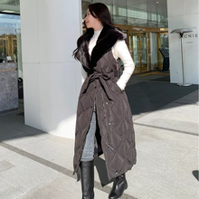 Load image into Gallery viewer, Two-way Long Puffer Jacket
