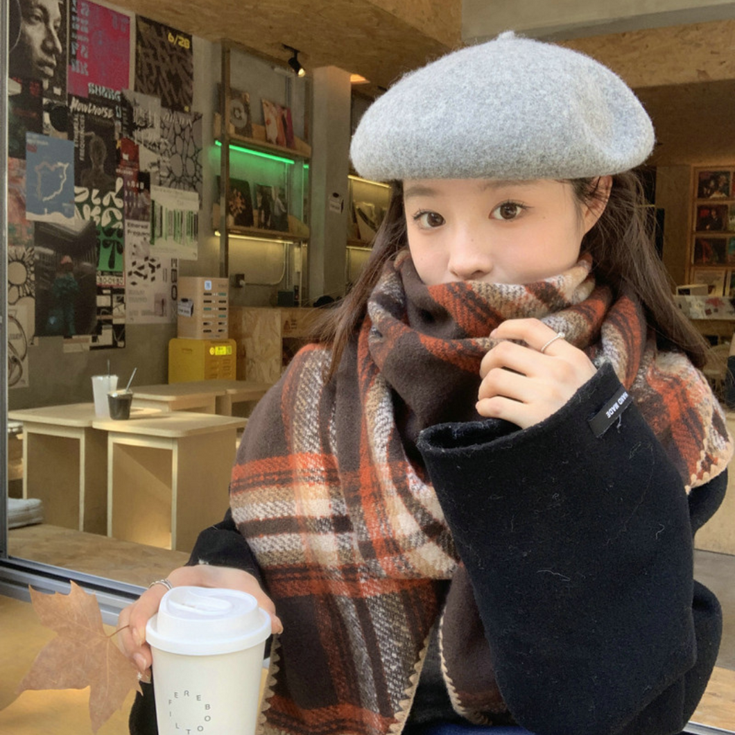 Triangle Plaid Scarf