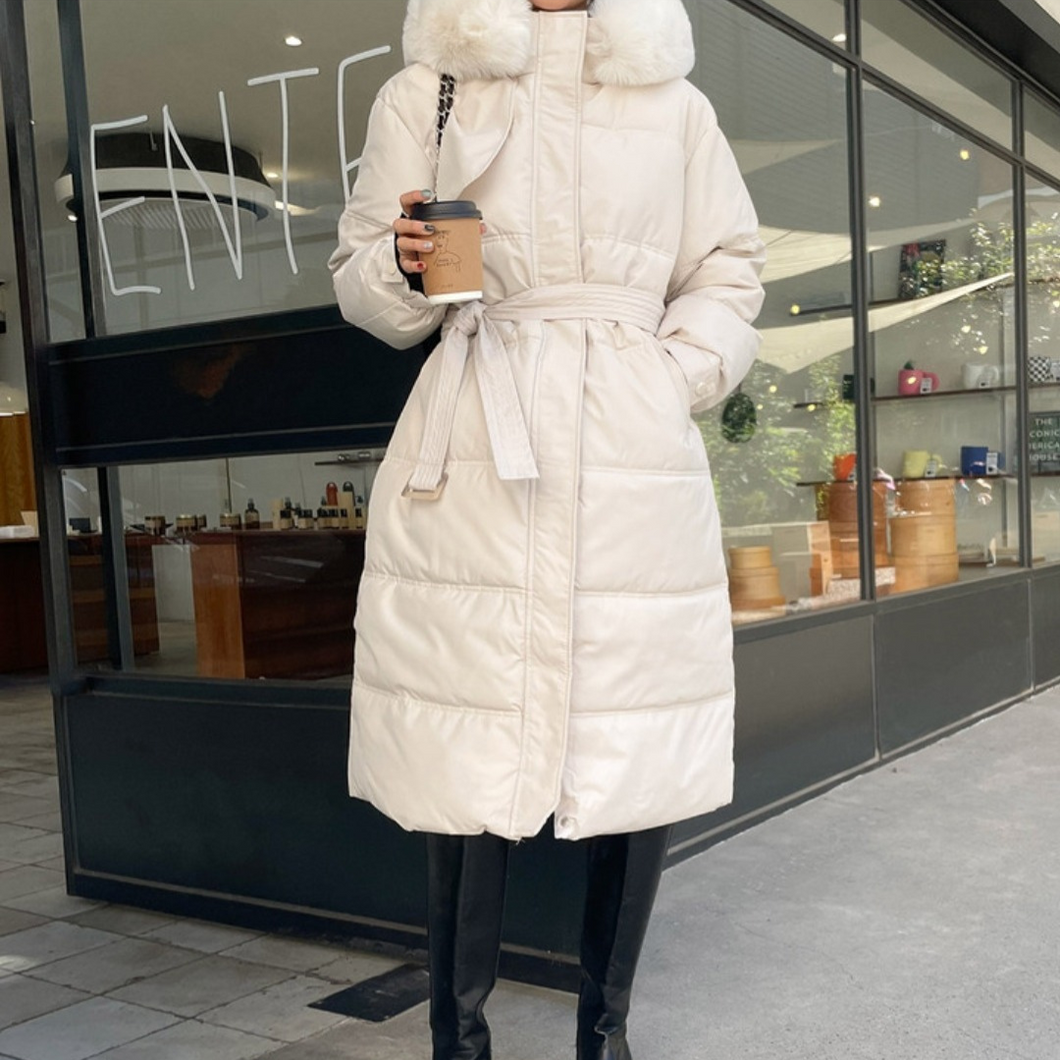 Belted Long Bubble Jacket