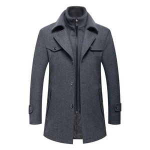 Soft Wool Blend Coat for Men