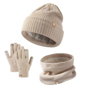 Kiddie Warmer Set (Beanie, Gloves, Neck Warmer) Plain