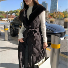 Load image into Gallery viewer, Two-way Long Puffer Jacket
