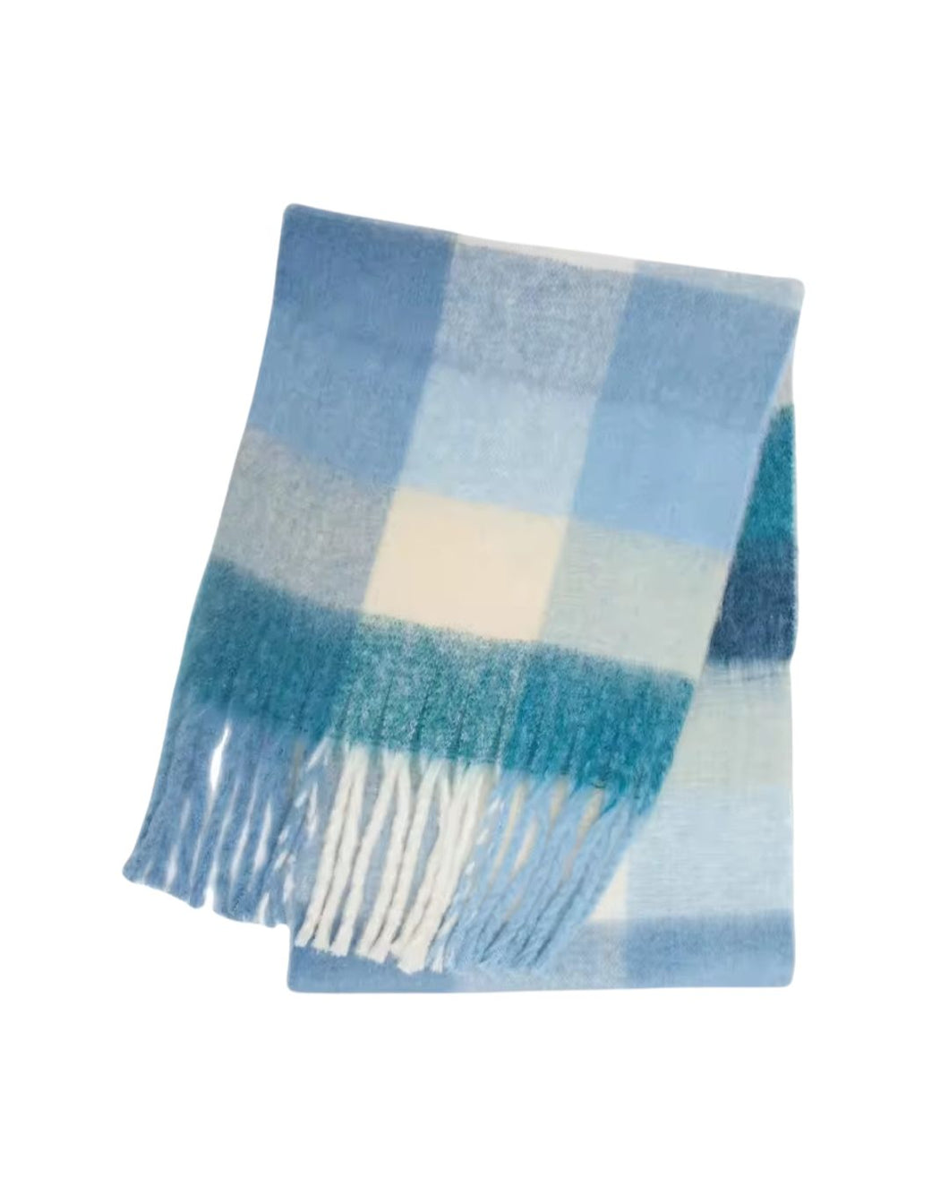 Plaid Tassel Scarf