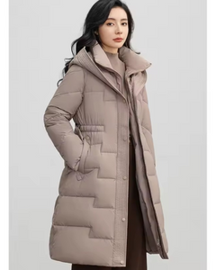 Long Bubble Jacket with Cinched Waist