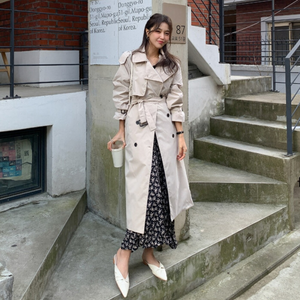 Long Raglan Trench Coat