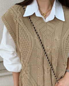 Oversized Knit Vest