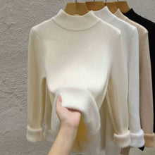 Load image into Gallery viewer, Ribbed Cashmere Longsleeves - Mockneck
