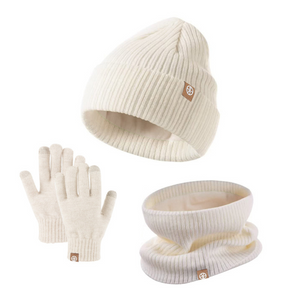 Kiddie Warmer Set (Beanie, Gloves, Neck Warmer) Plain