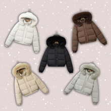 Load image into Gallery viewer, Fleece-lined Puffer with Detachable Hood
