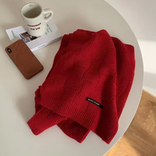 Load image into Gallery viewer, Long Knitted Scarf - Weave Pattern
