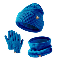 Load image into Gallery viewer, Kiddie Warmer Set (Beanie, Gloves, Neck Warmer) Plain
