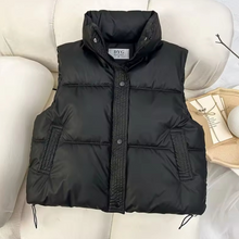 Load image into Gallery viewer, Soft Faux Leather Puffer Vest
