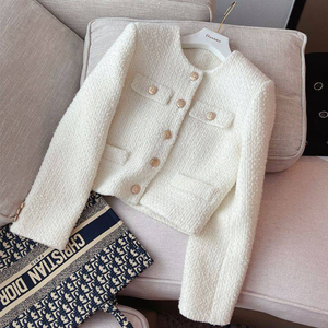 White Short Tweed Blazer