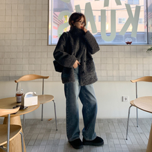 Load image into Gallery viewer, Funnel Neck Soft Fur Jacket
